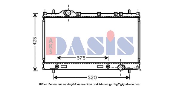 AKS DASIS Радиатор, охлаждение двигателя 520096N